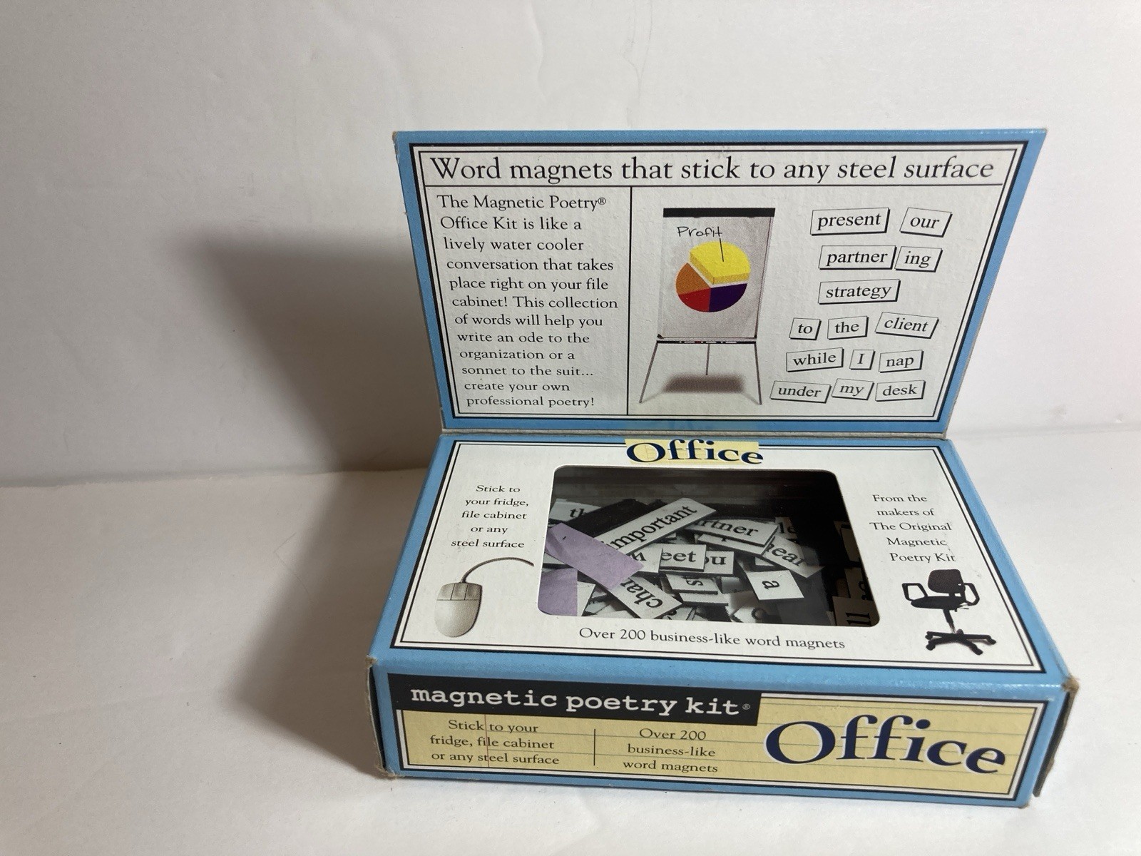 Magnetic Poetry Kit Office Business Like 200+ Words ANY Metal Surface NEW