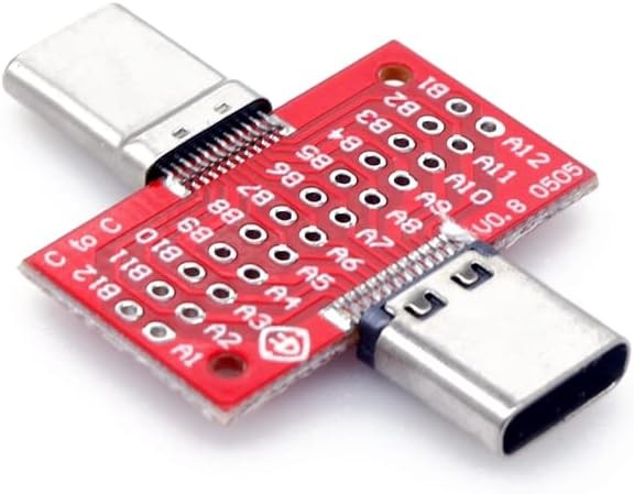 USB 3.1 Type-C Male to Female Test Board Circuirt 24Pin for Date Red