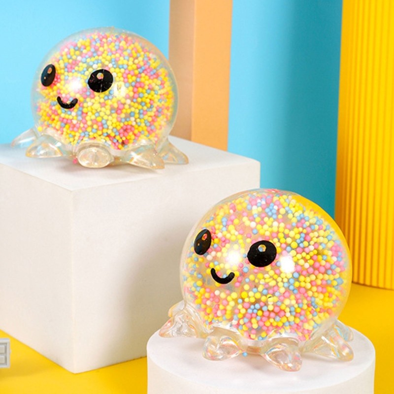 Stress Toy Ball Realistic Octopus Luminous Squeeze Toy Children Kids Gift