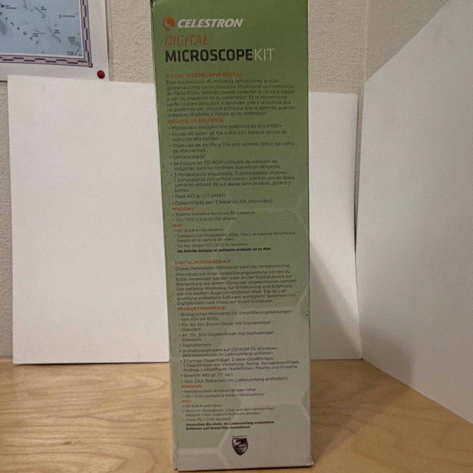 Celestron Digital Microscope Kit 600X Power, Ages 8-11, 12-16, 17+ Years
