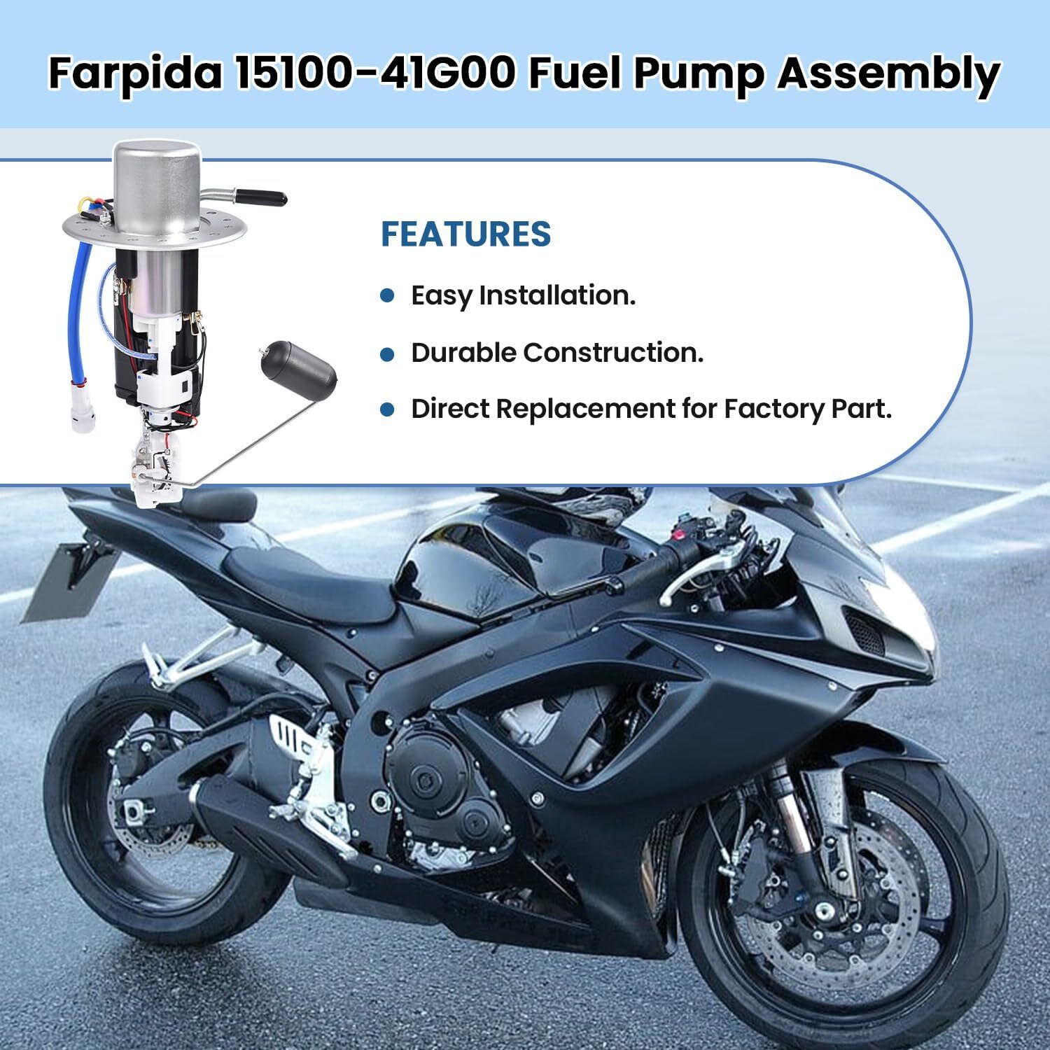 15100-41G00 1510041G00 Fuel Pump Assembly fit for SUZUKI GSXR1000 2005-2006 Fuel