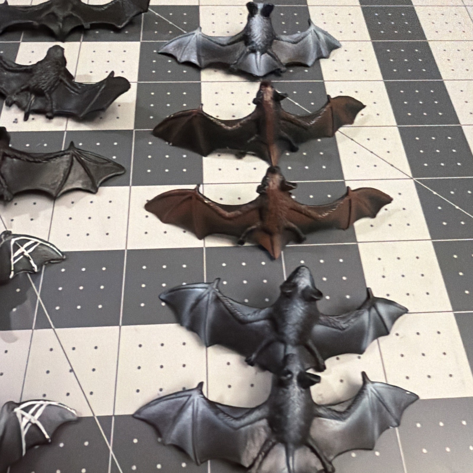 Vintage Plastic Animal & Spooky Miniature Lot Zoo – Bats Halloween Bat Lot