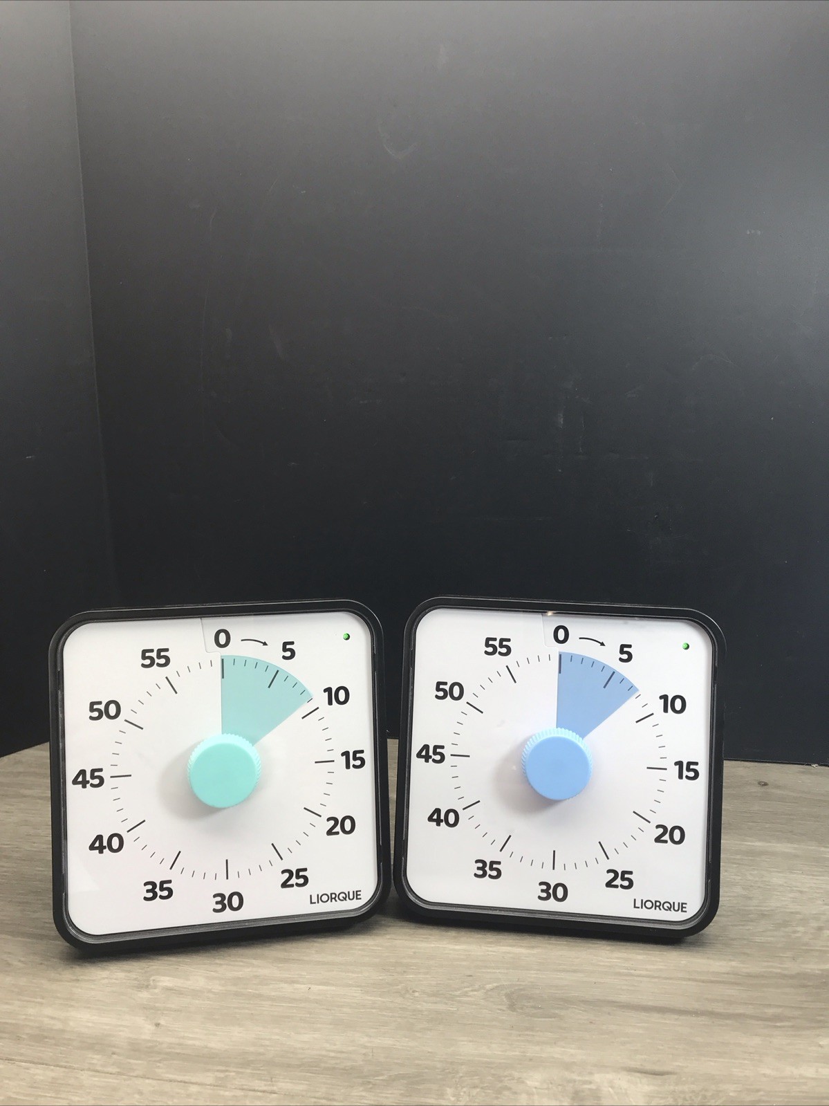 LIORQUE 60 Minute Visual Timer Kids & Adults – Silent Countdown, Blue Or Teal