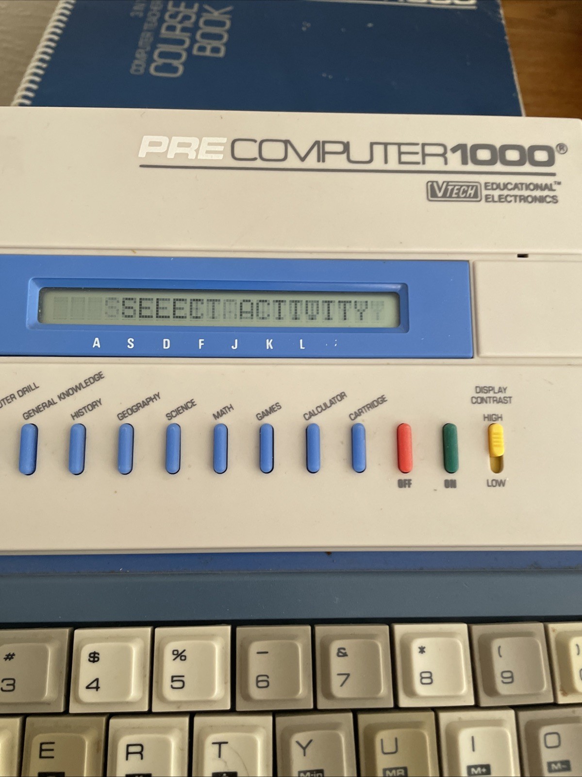 VTech PreComputer 1000 Educational Electronics 1992 Bible Trivia Game 2 works!!!