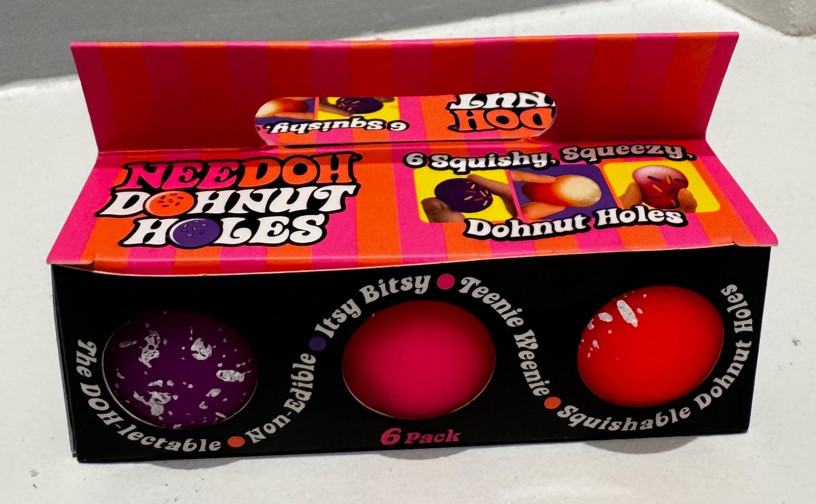NeeDoh TIKTOK VIRAL 6 Pack Nee Doh Dohnut Holes Doughnut Donuts 🍩 – SET OF SIX