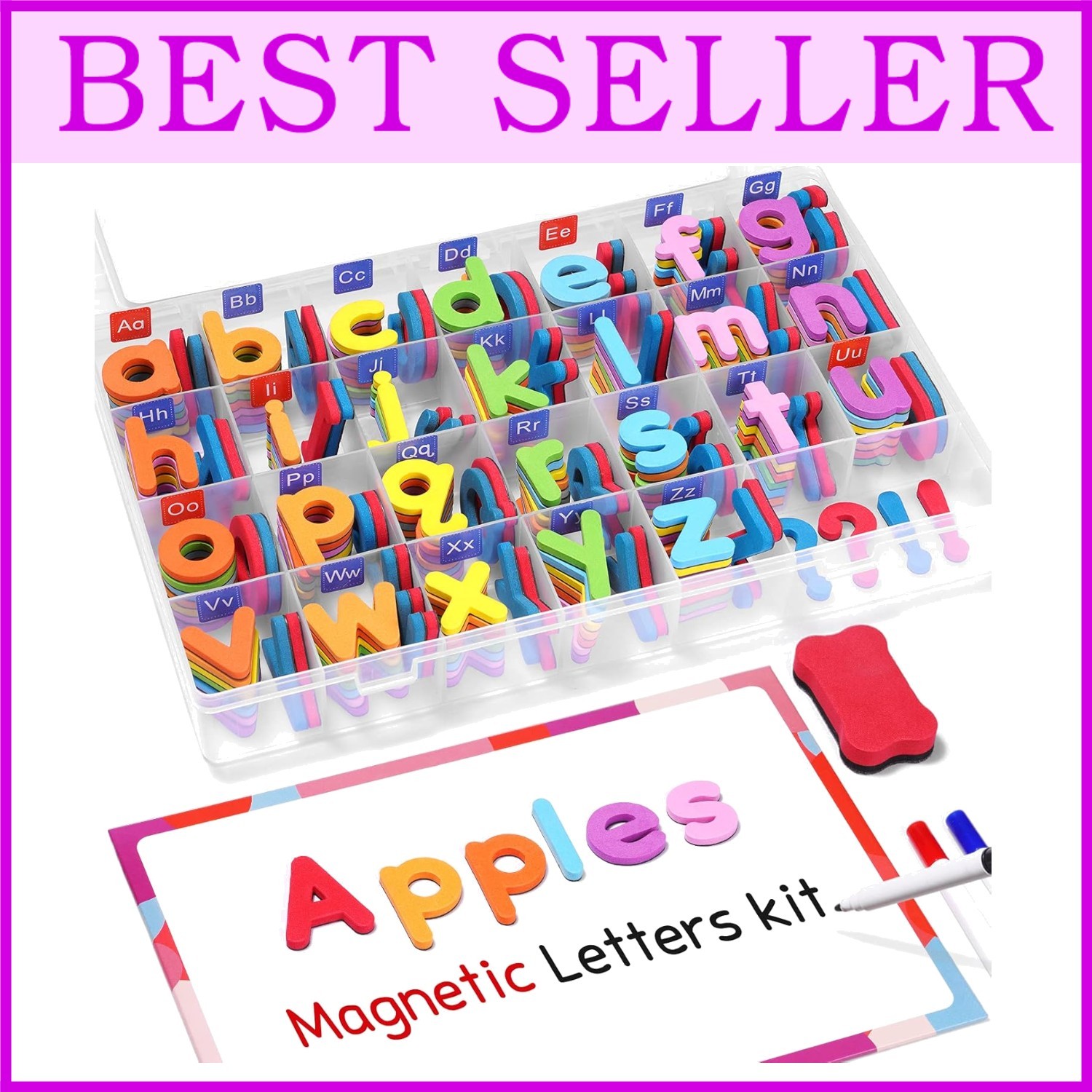 Colorful Magnetic Alphabet Letters – Preschool Learning Set**//-~