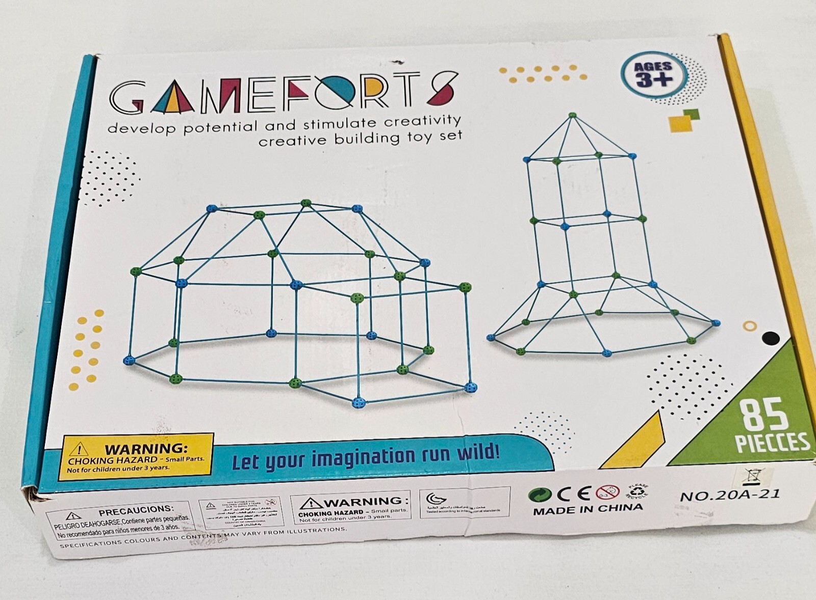 GAMEFORTS develop Potential & Stimulate Creativity Building Set – 85 Piece Kit