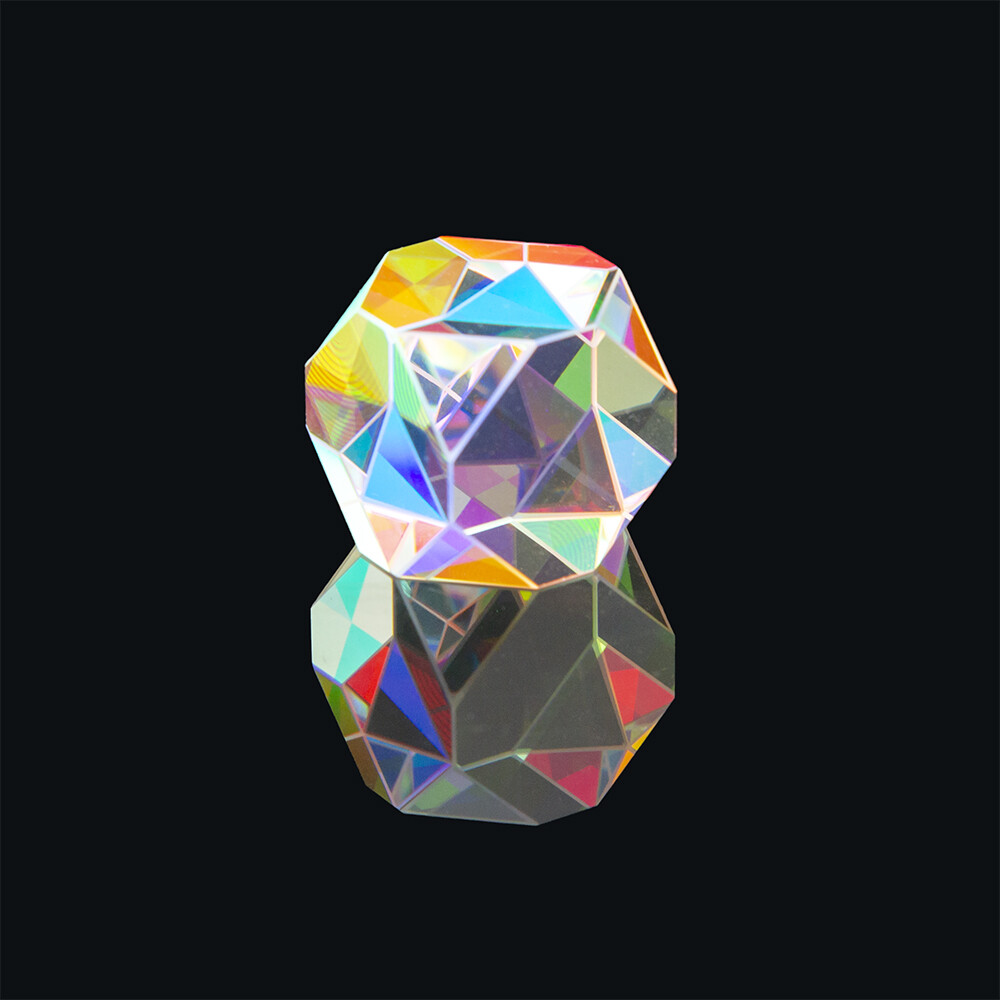 Cube Crystal Prism Cross Dichroic Prism Dice Octahedral Beam Combiner Decorative