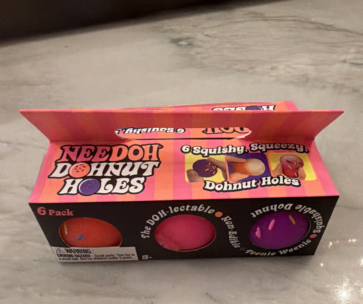 Schylling NeeDoh Donut Holes 6 Pack Squishy Squeeze Fidget Multicolor 24245YP
