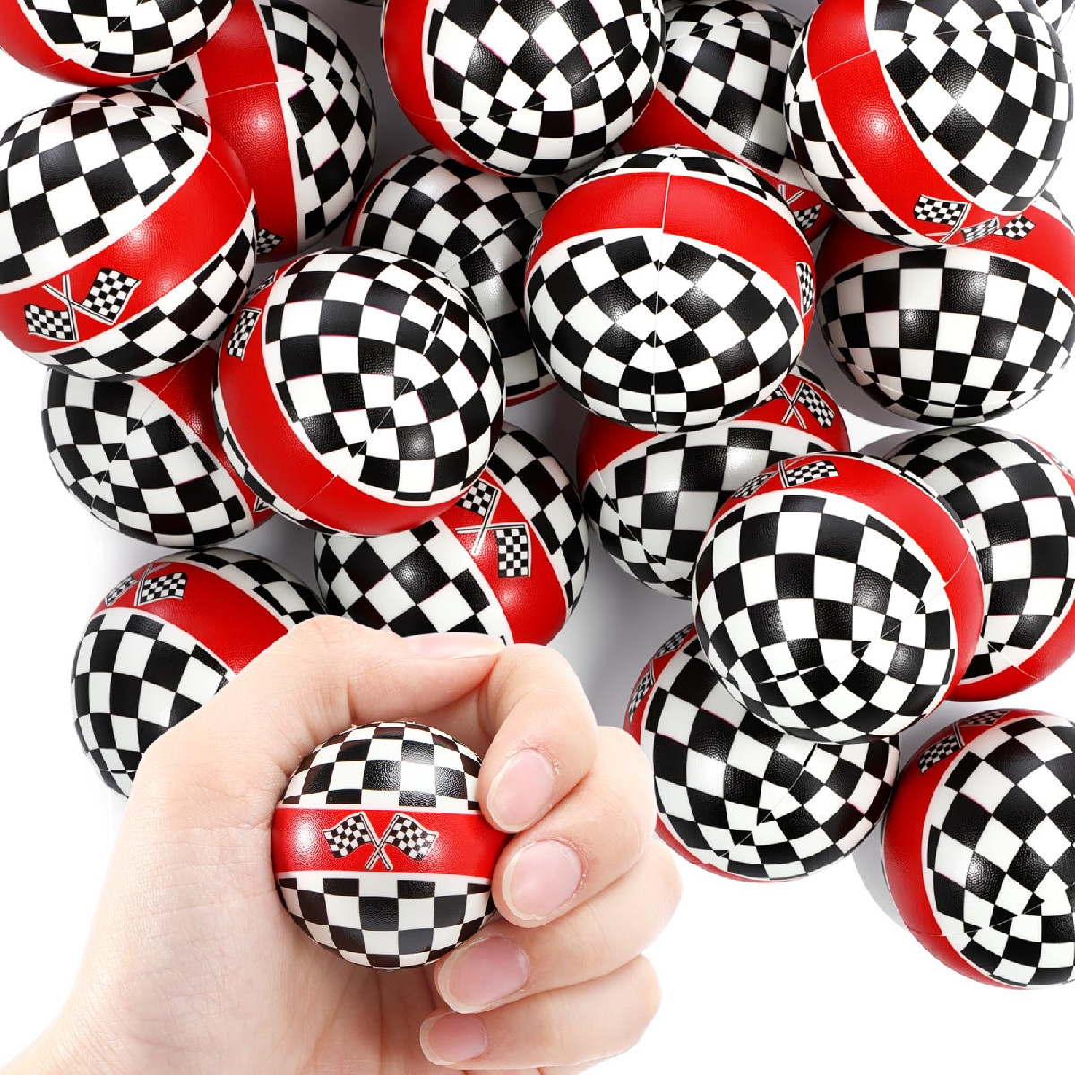 Capoda 24 Pieces Race Cars Party Favors – Bulk 1.57 Inch Race Cars Stress Balls