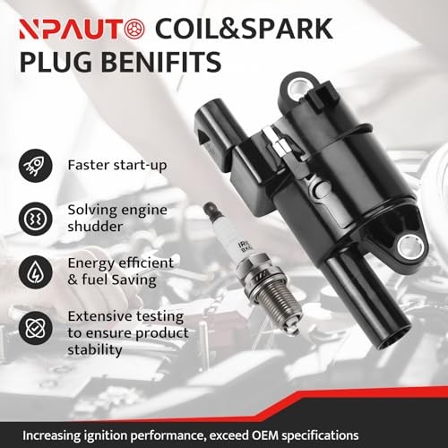 Round Ignition Coil Packs Spark Plugs fit for V8 5.3 6.2 2014 2015 2016 2017