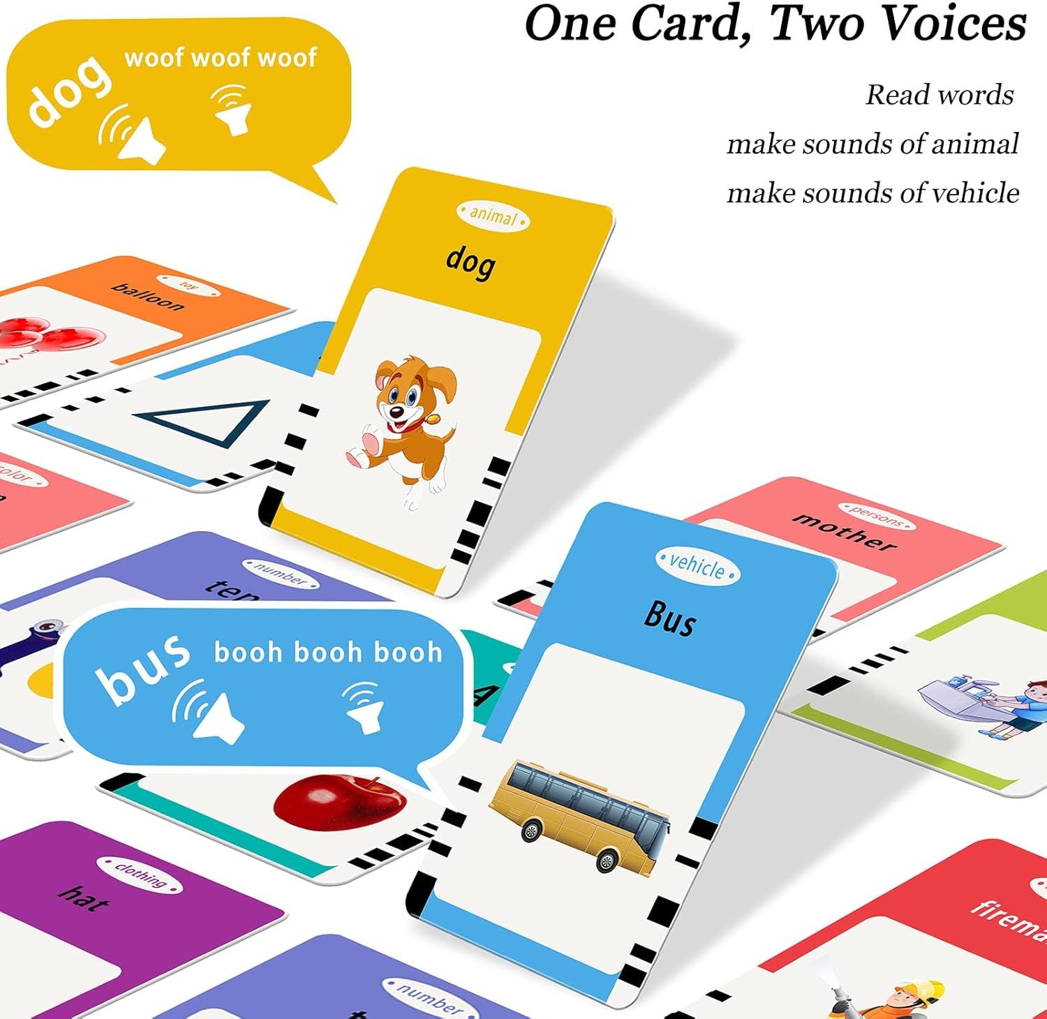 Talking Cards for Toddlers, Speech Therapy Toys Autism Toys, ABC 123 Sight Words