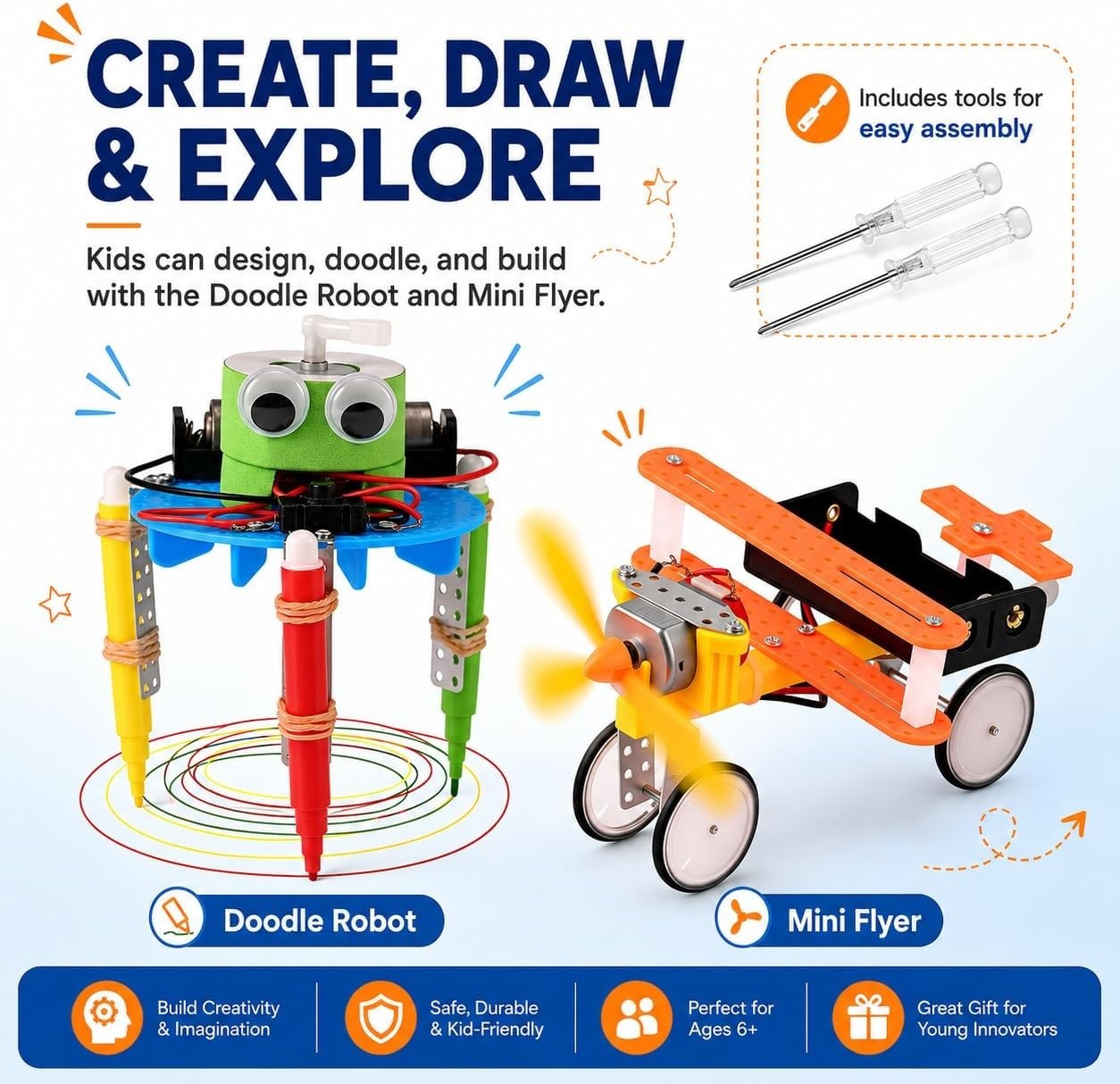 5in1 Solar Robot Building Kit STEM Gift for Boys Aged 6-12, DIY Science Educa…