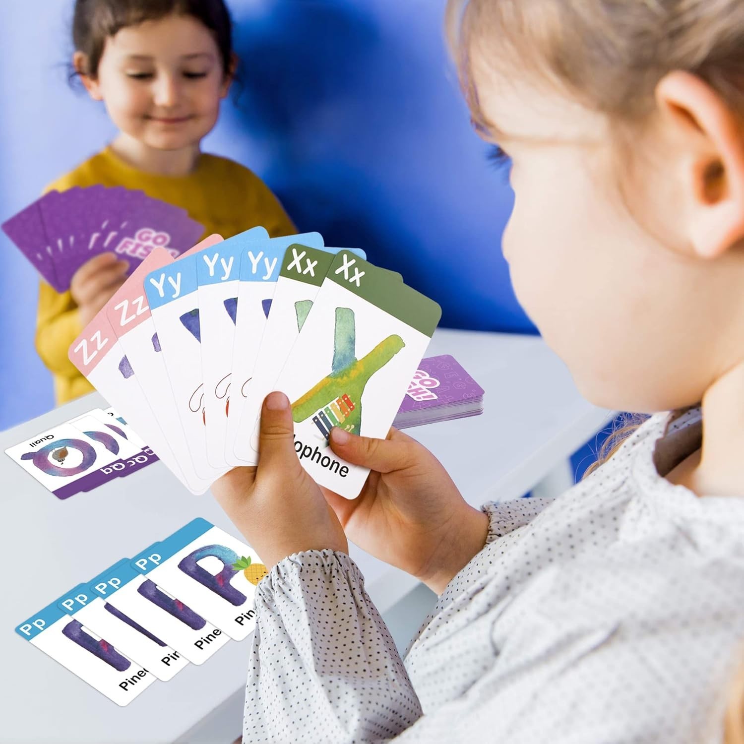 Alphabet Go Fish Card Game for Kids,104 Cards, Oversized ABC Learning Playing…