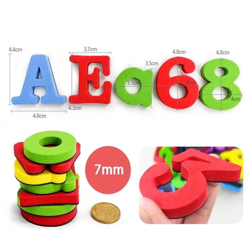 Magnetic Letters Numbers ABC 123 Set 13x10x10cm/5.1×3.9×3.9in Fridge Toy