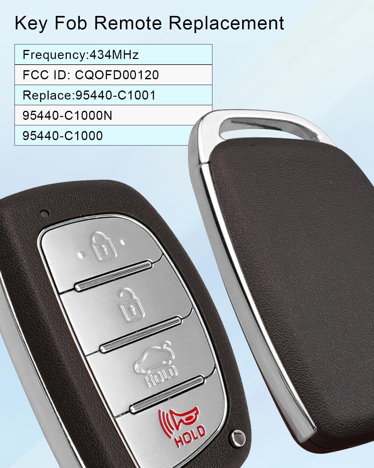 Smart Car Key Fit for Hyundai Sonata 2015 2016 2017, Keyless Entry Remote