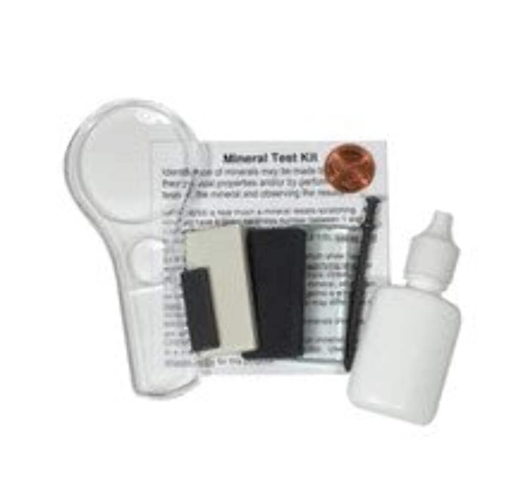 Mineral Test Kit, with Identification Tools