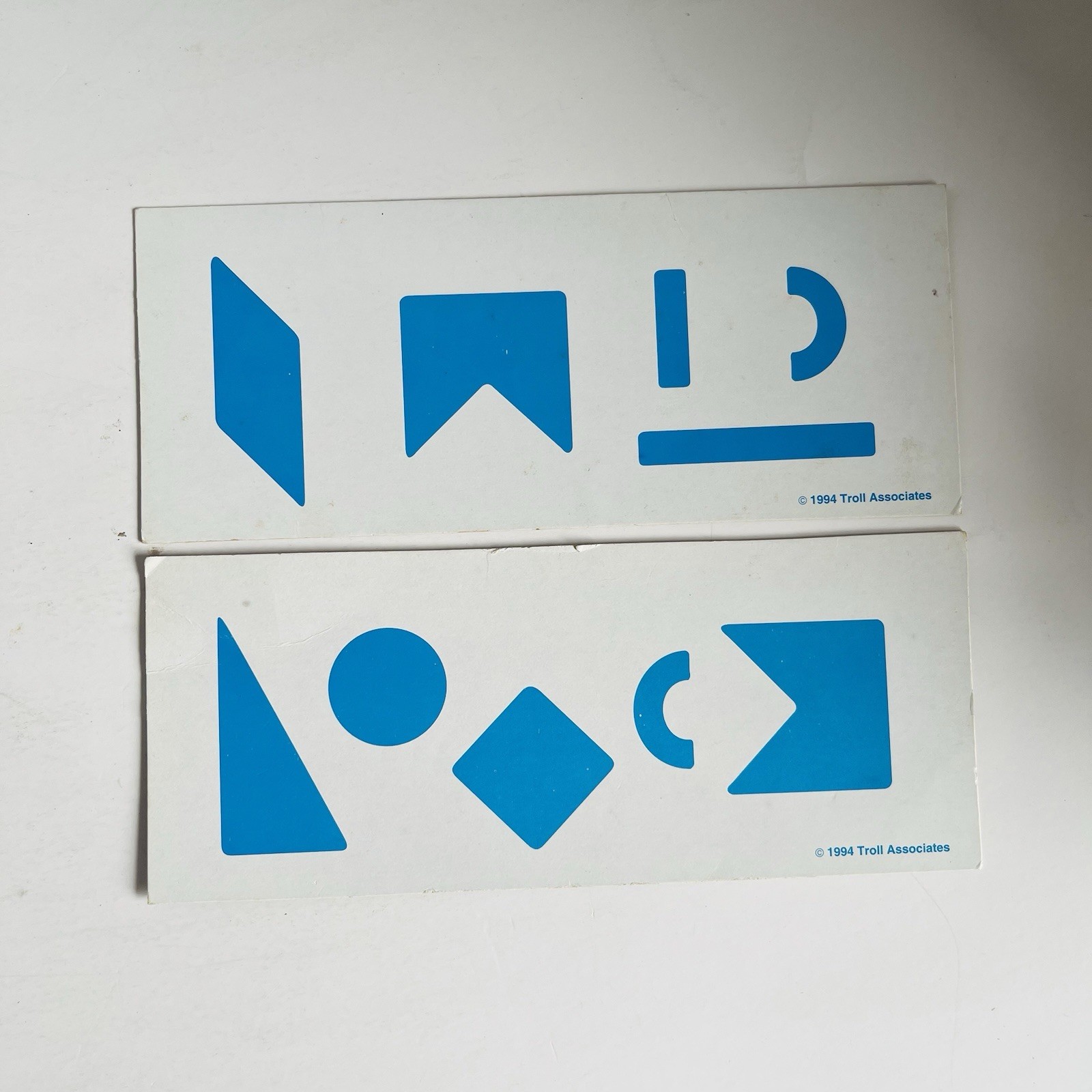 Vintage Troll Associates Tangram Pattern Cards Lot 18 Math 1994 Thin Cardboard
