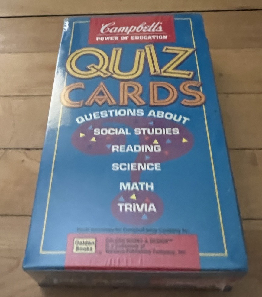 Vintage Campbell’s Power of Education Quiz Cards NEW SEALED – Homeschool