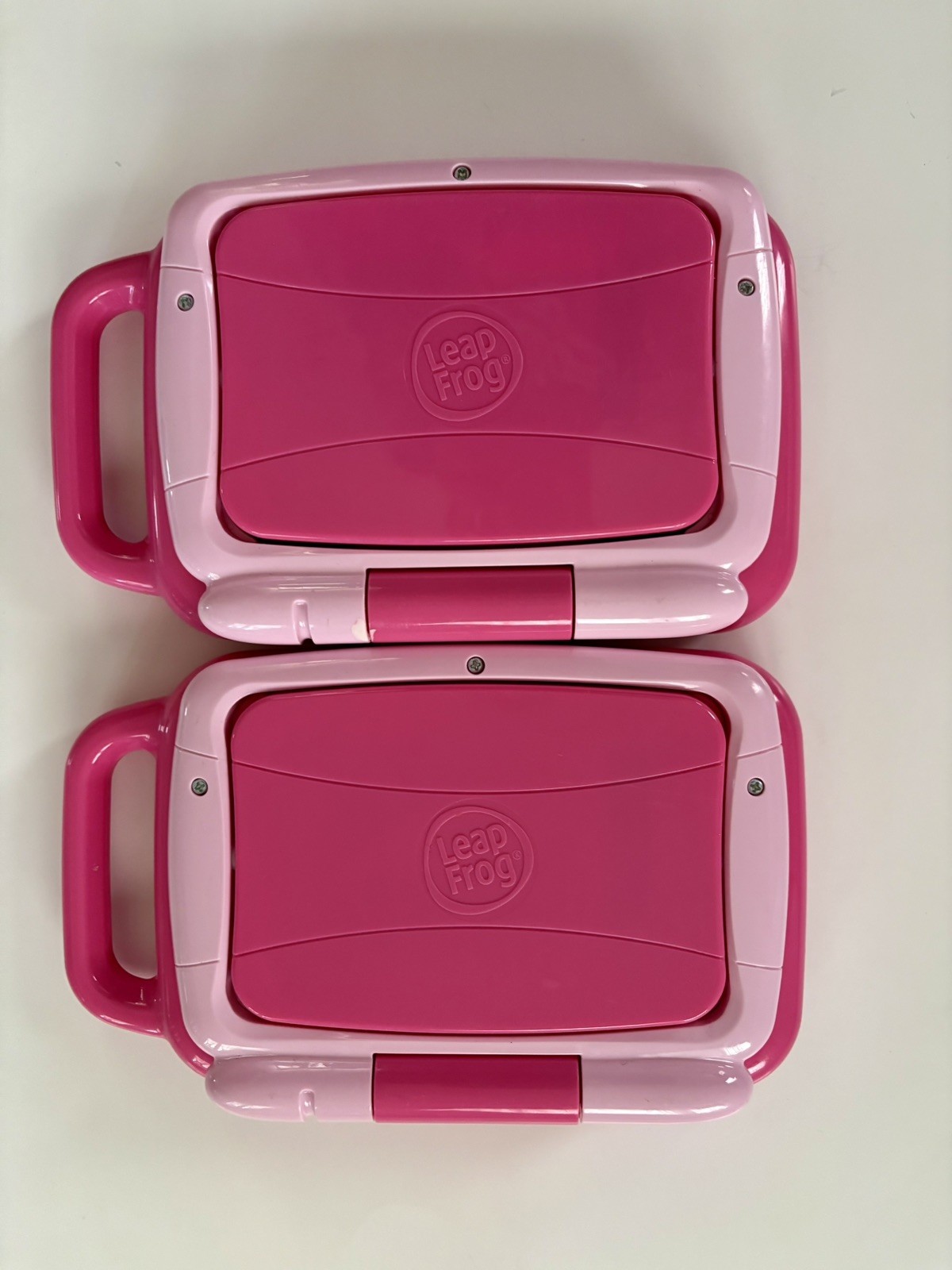 Lot of 2 LeapFrog 2-in-1 LeapTop Touch, Pink Both Tested & Work Twins