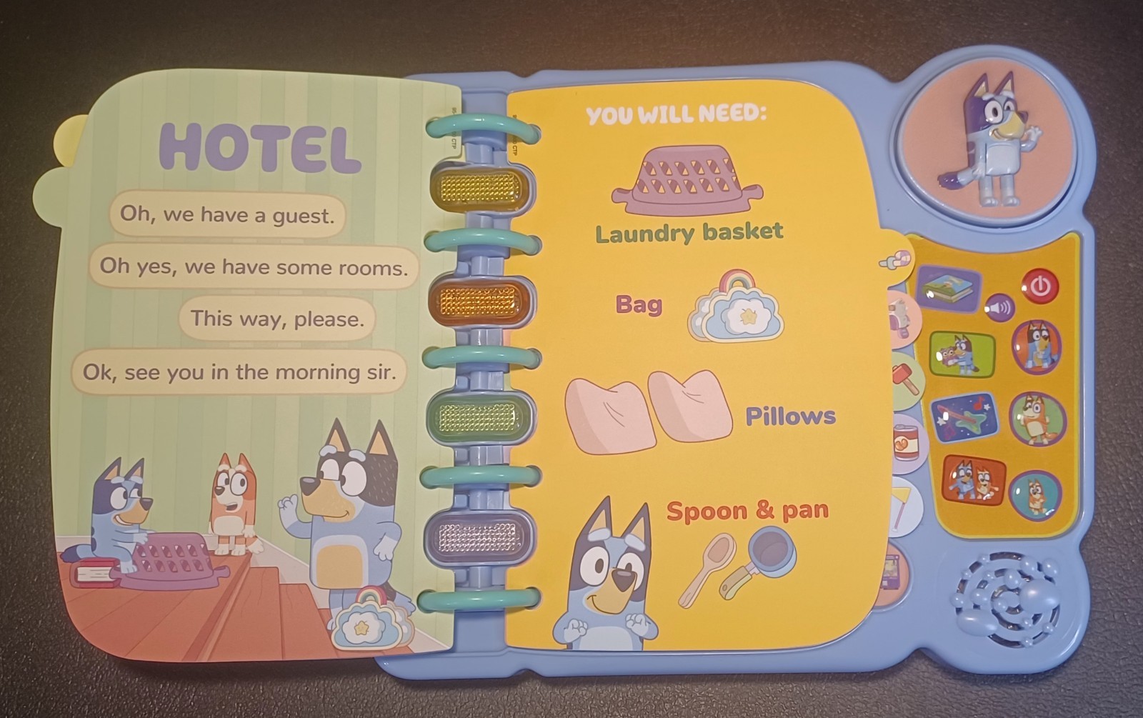 VTech Bluey’s Book of Games 5412 Interactive Pretend-Play Book for Preschoolers