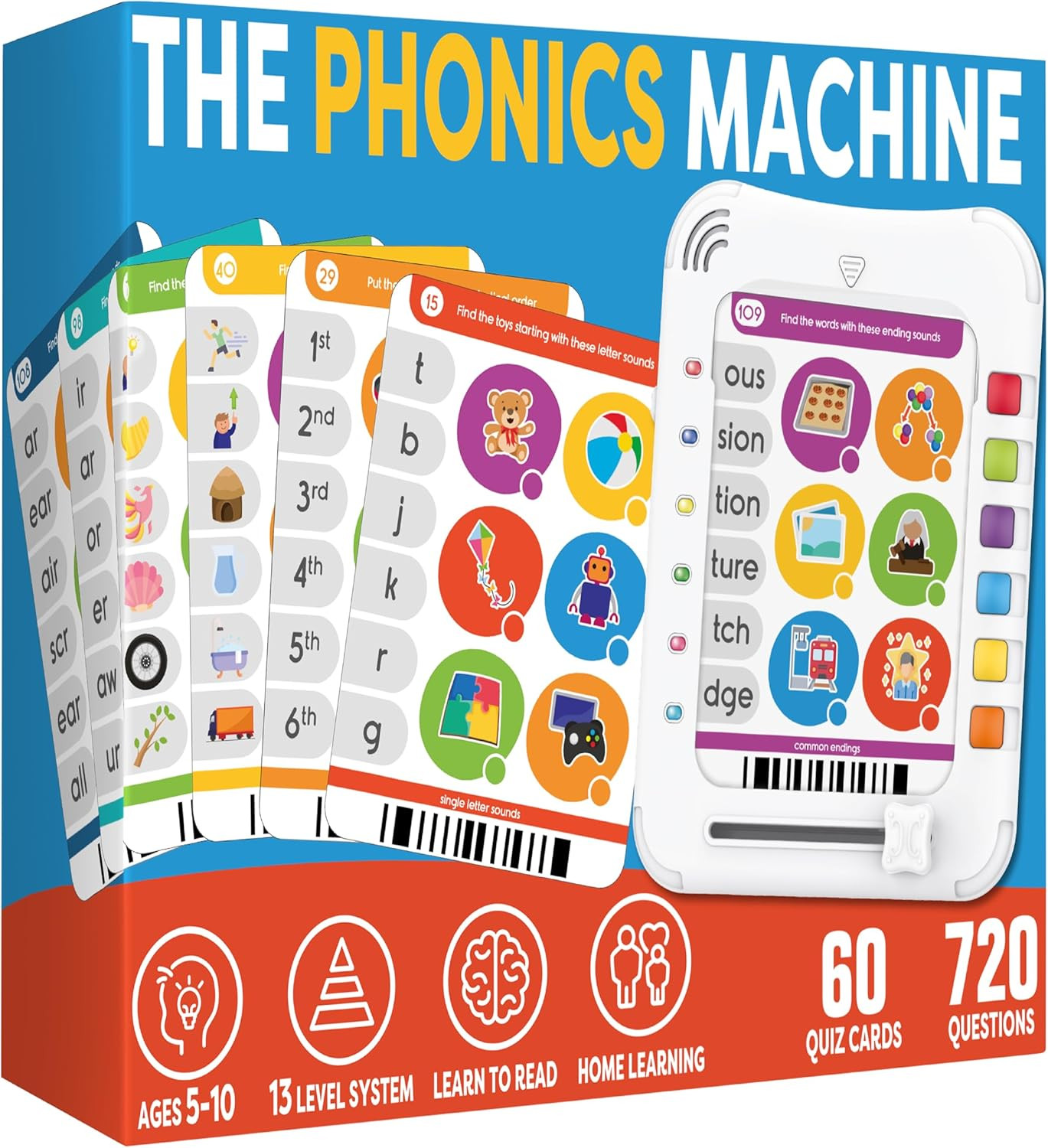 Phonics Machine Learning Pad – Electronic Reading Game for Kids Age 5-11 – Learn