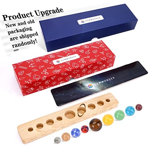 Nine Planets Gem Stones Planets Decorations Solar System Model Handmade Space