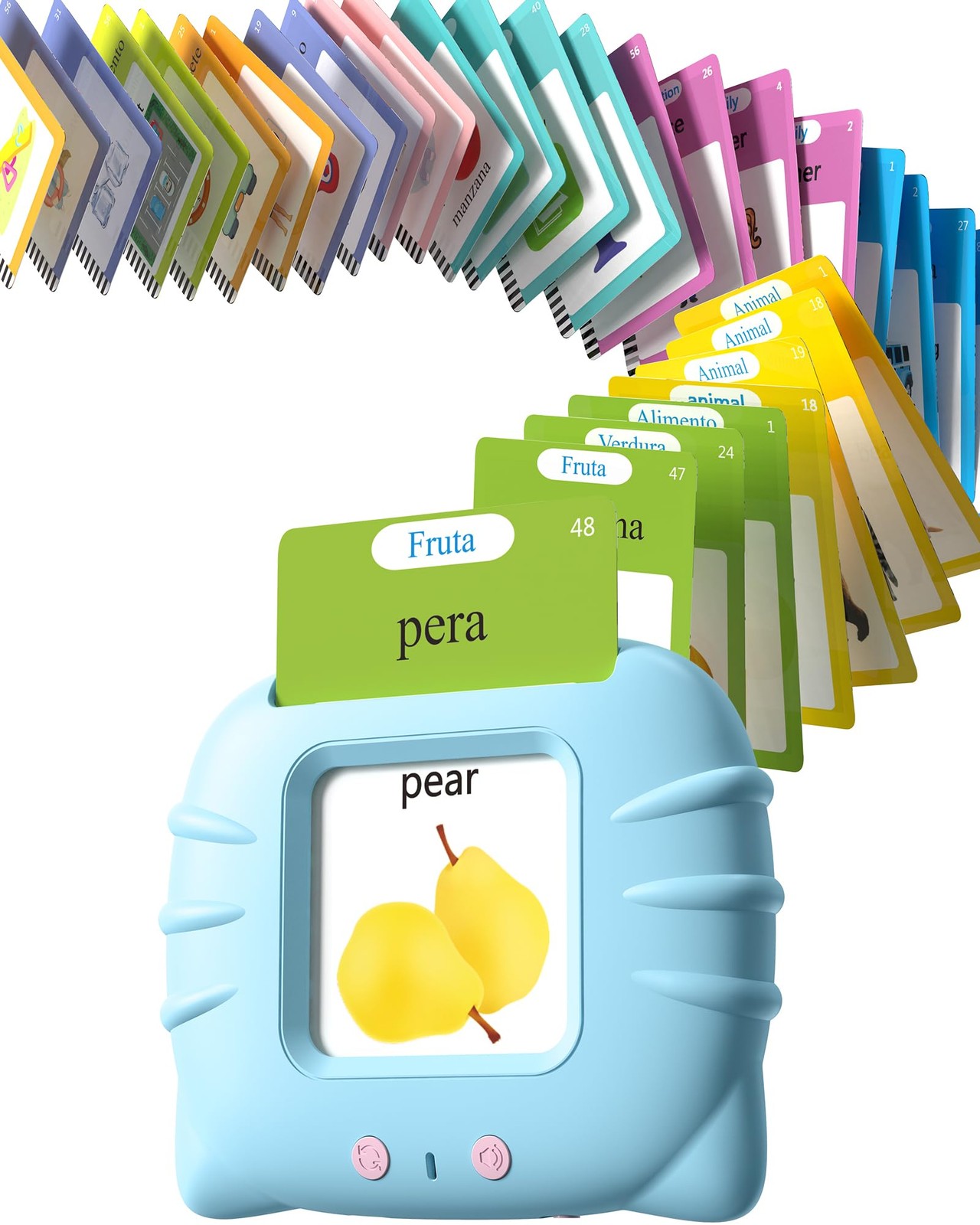 Bilingual Spanish-English Flash Cards for Kids, Speech Therapy & Autism Aid