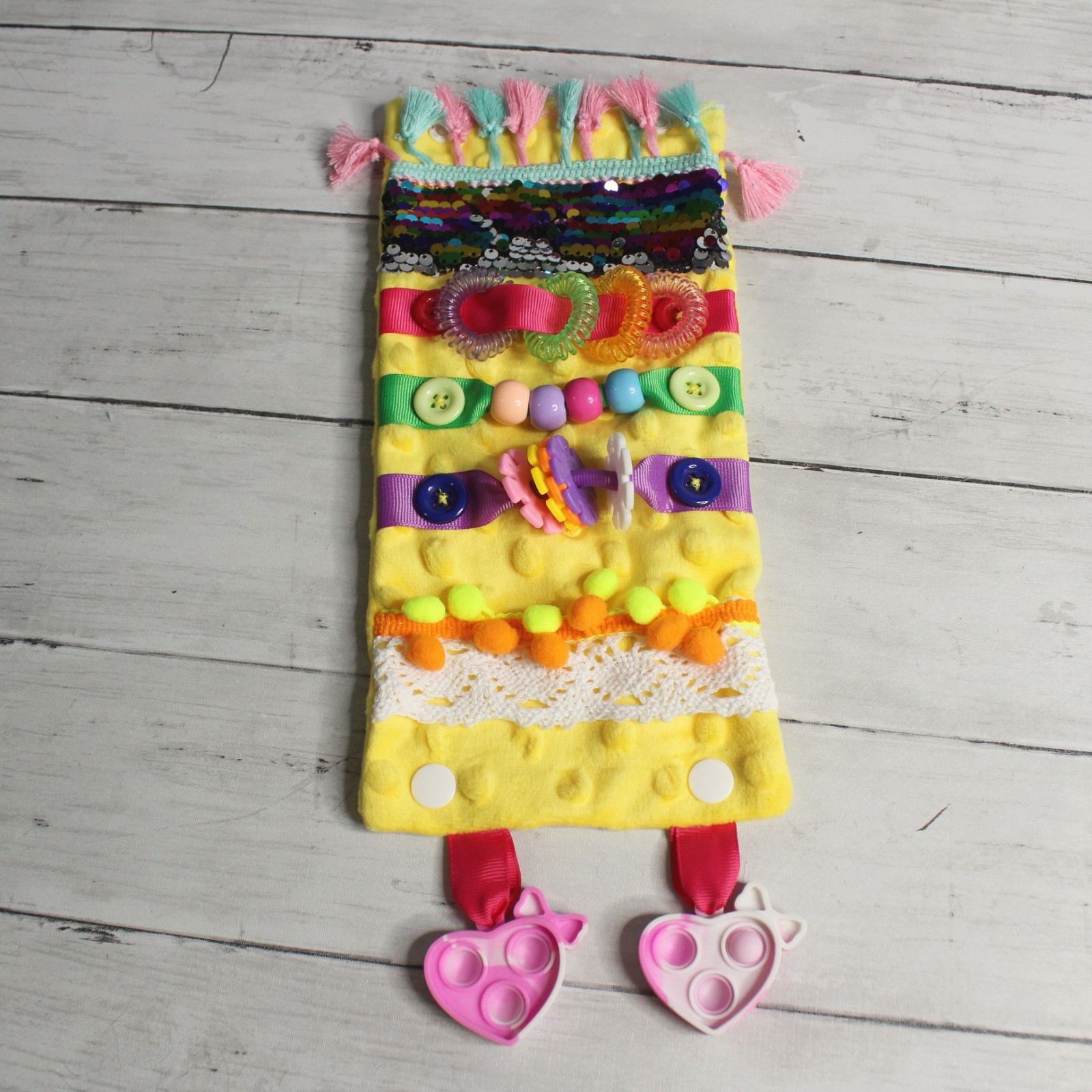 Sensory Fidget Toy Adults Autistic Security Touch Feel Minky Blanket Wrist Cuff