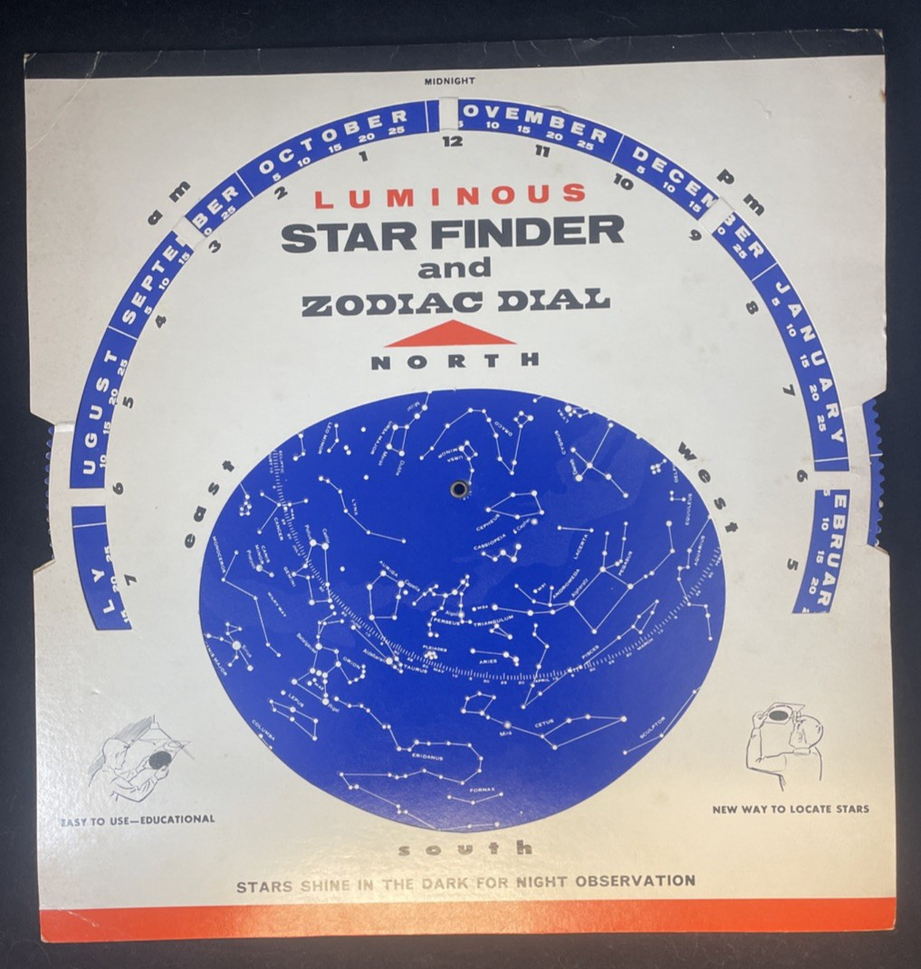 Vintage Luminous Star Finder and Zodiac Dial by Hubbard Scientific, 1970 SF-425