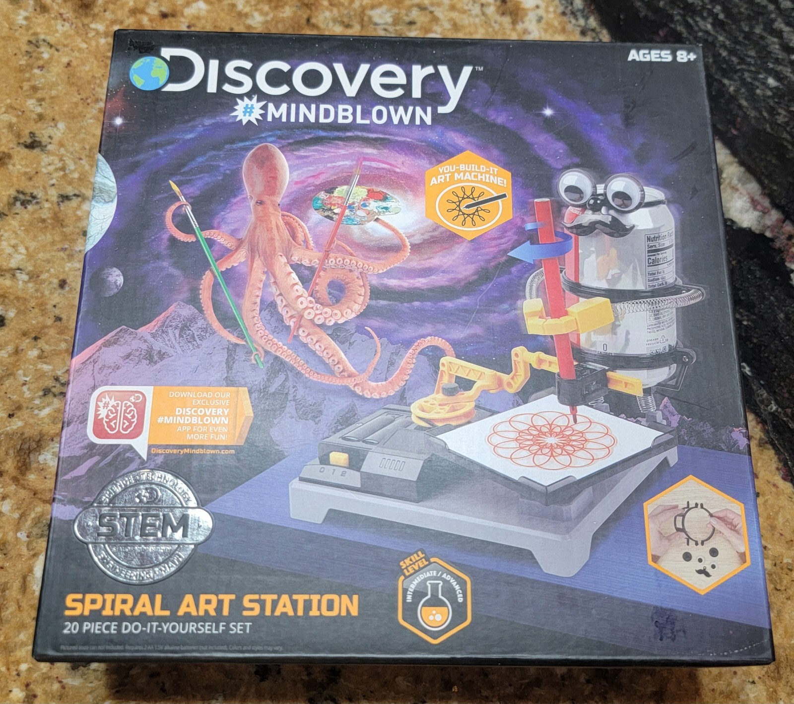 STEM Discovery Mindblown Spiral Art Station 20 Piece Do It Yourself Set Ages 8+
