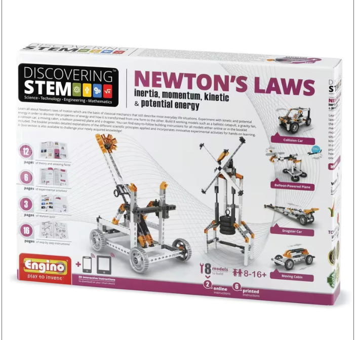 STEM Newton’s Laws Engineering Kit – Hands-On Physics & Engineering Learning Set