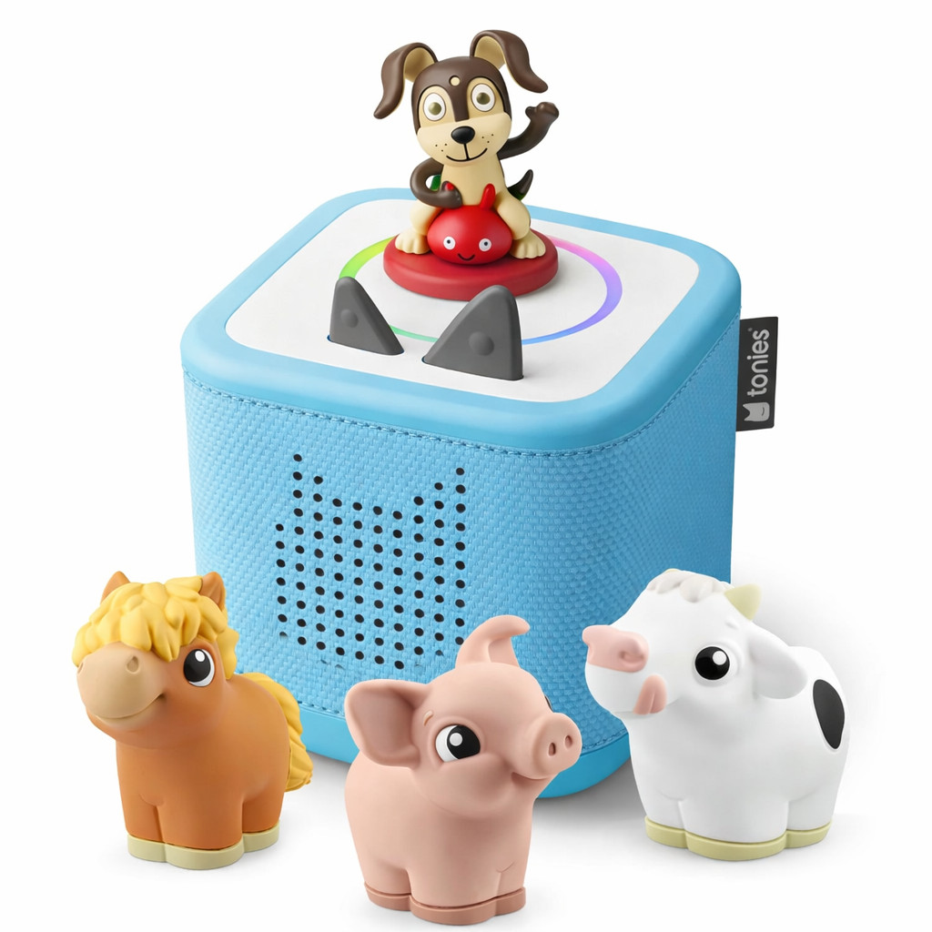 Blue Tonies Toniebox 2 Starter Set Farm Animals Bundle 4 Figures Open Box