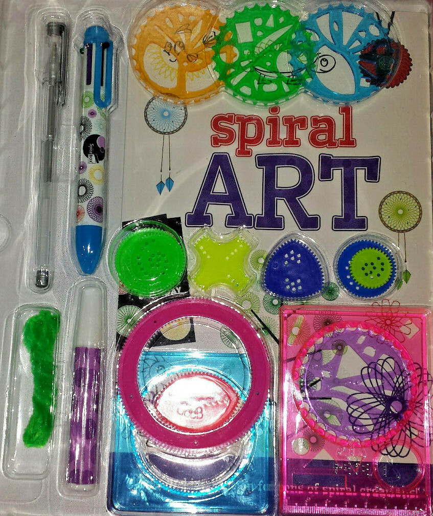 Spice BOX Spiral Art boxed art kit set with idea book, spiral tool set, & paper