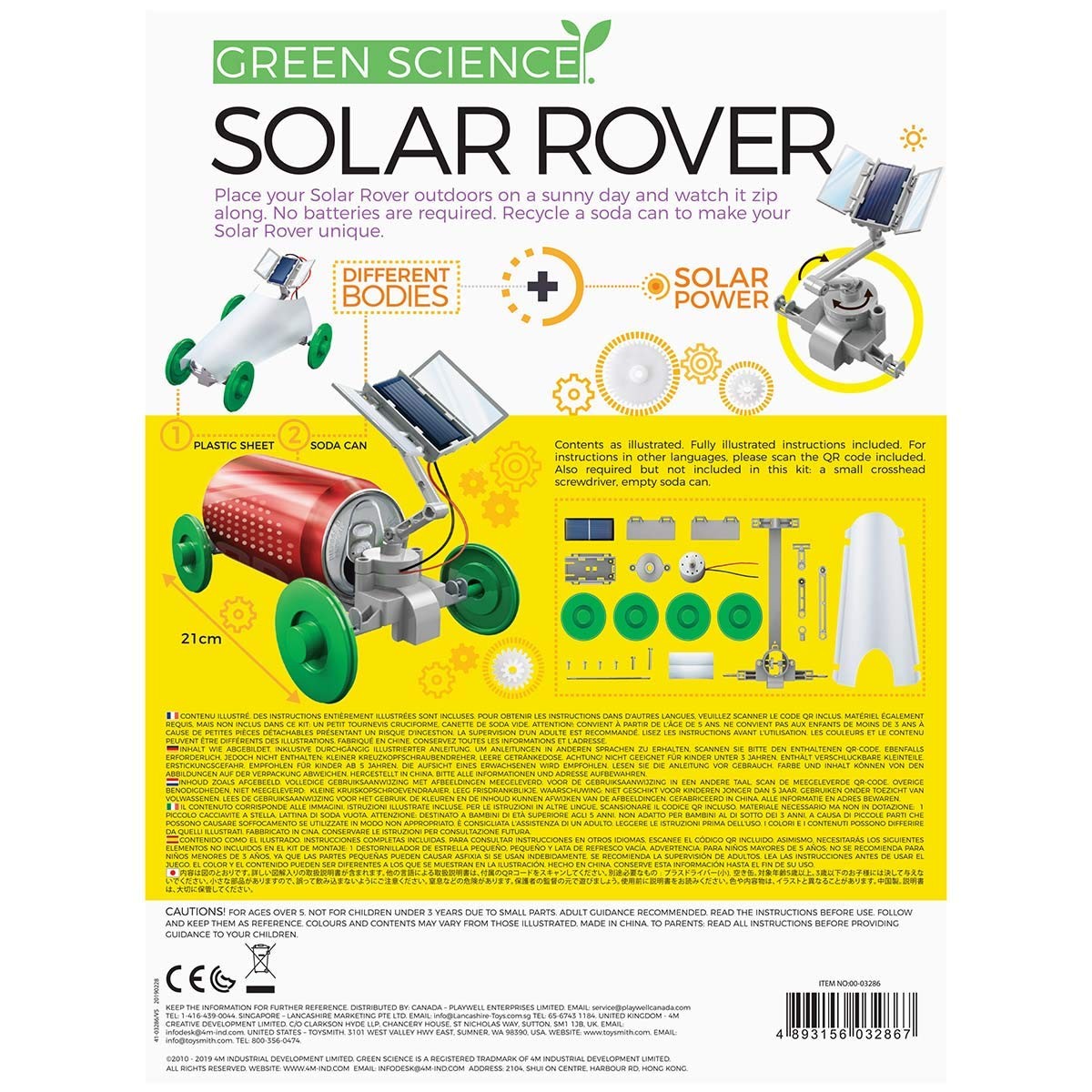 Green Science Solar Rover, DIY STEAM Powered Kids Science Kit, Boys & Girls A…