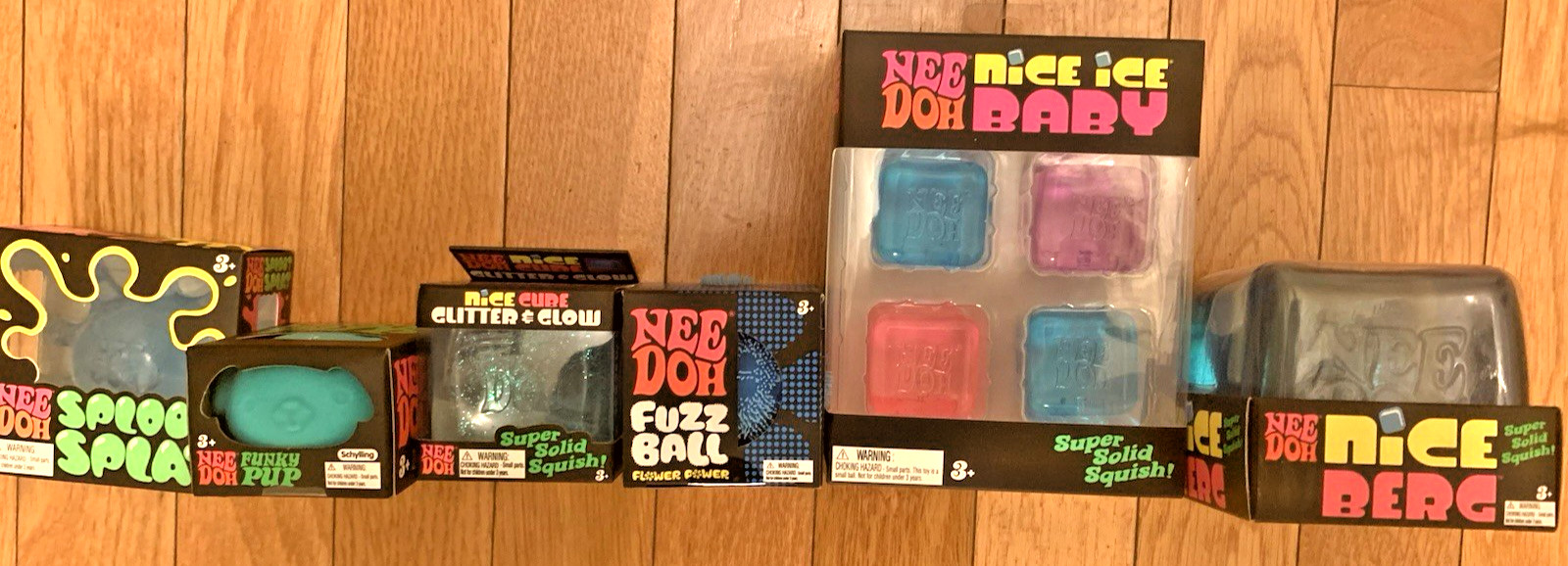 Nice Berg Blue Needoh Bundle of 6 – Nice Berg, Glitter & Glow Cube, etc… NIB