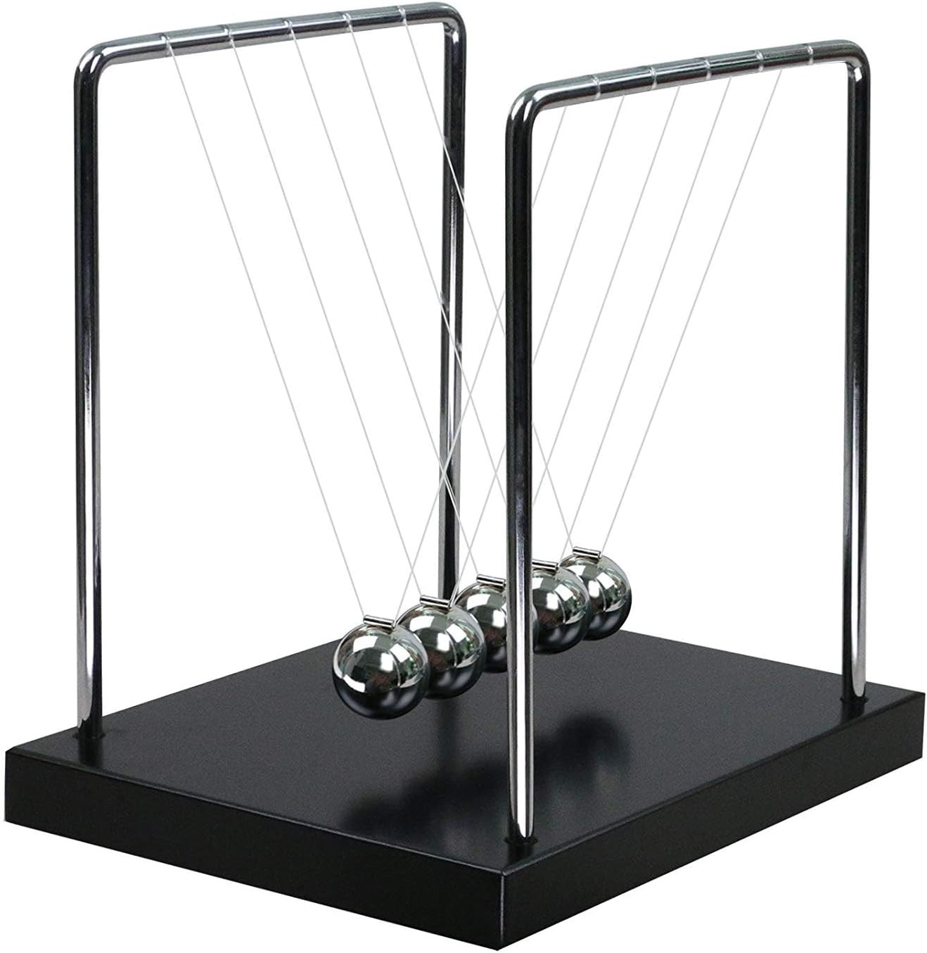 Newton’S Cradle with 7Balls 9Inch Wooden Base Balance Ball Office Decoration
