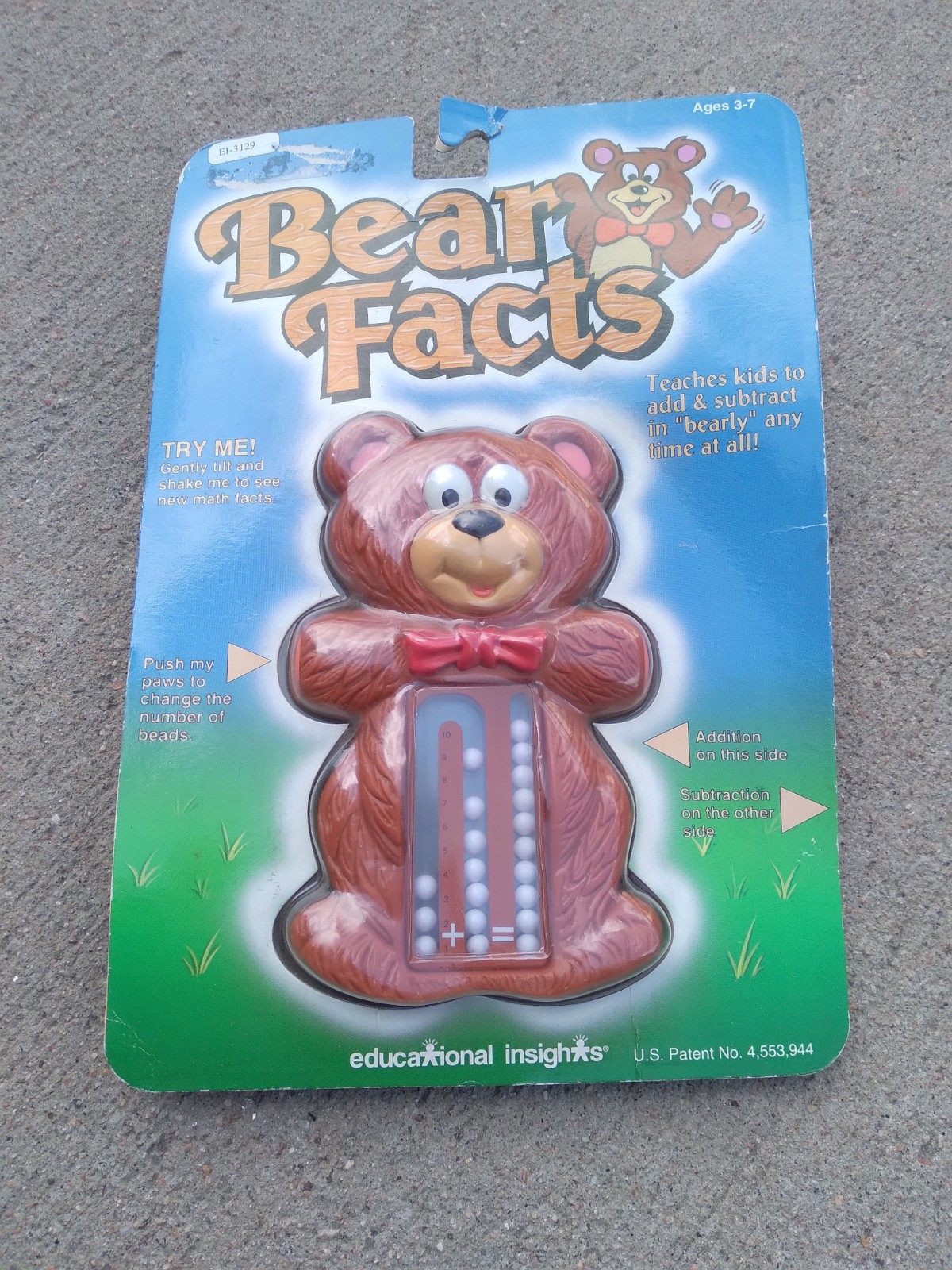 Vintage Bear Facts Game Learn Addition Subtraction NEW 1992