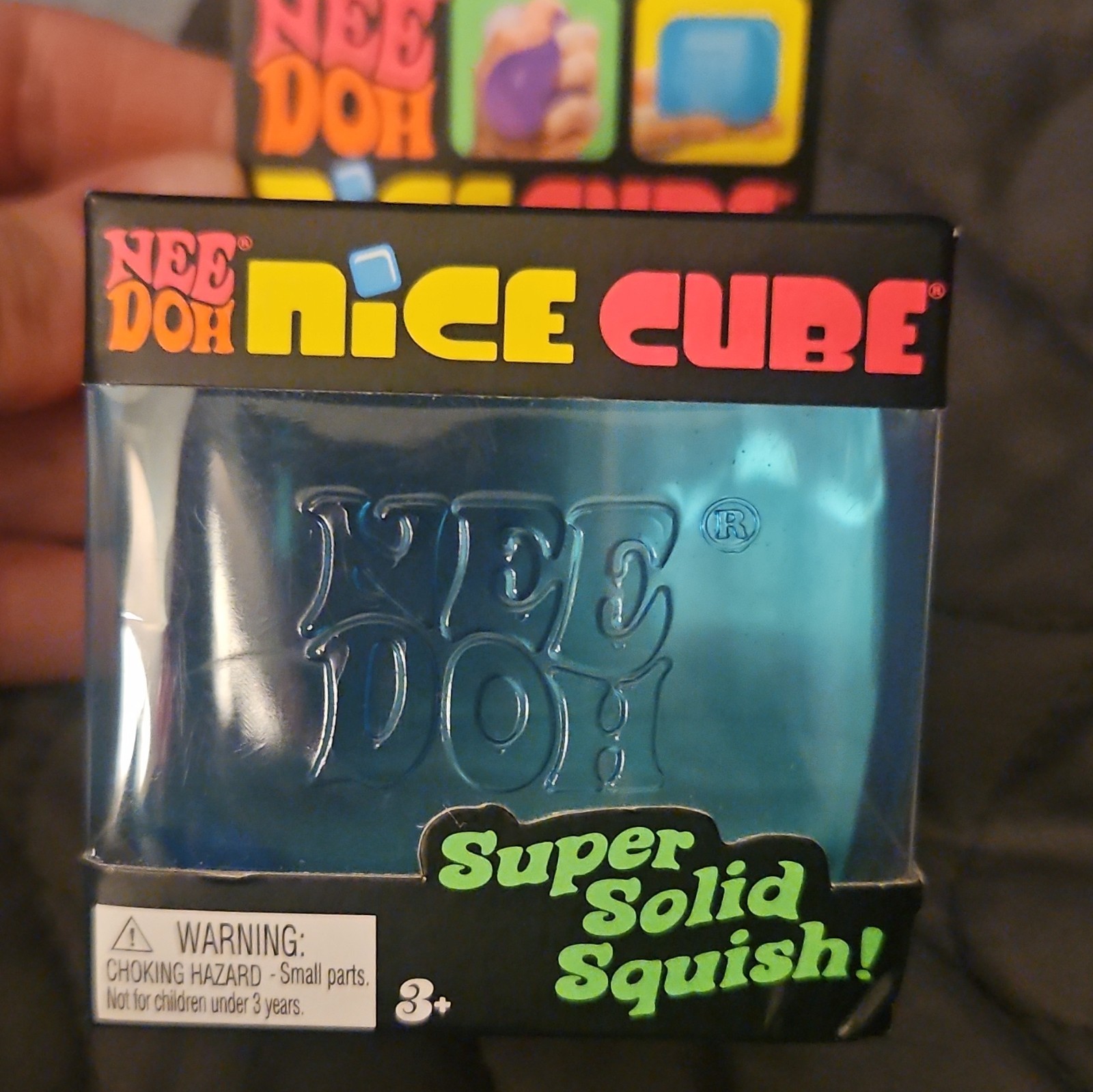 Nee Doh Nice Cube Super Solid Squish Squeeze Toy Blue, MPN 26003HY