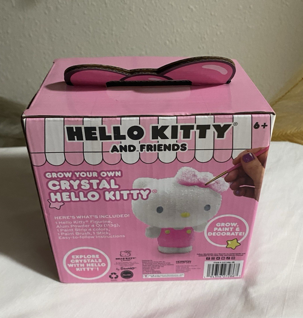 HELLO KITTY Grow & Paint Your Own Crystal Set Art Science Craft Toy NEW IN BOX