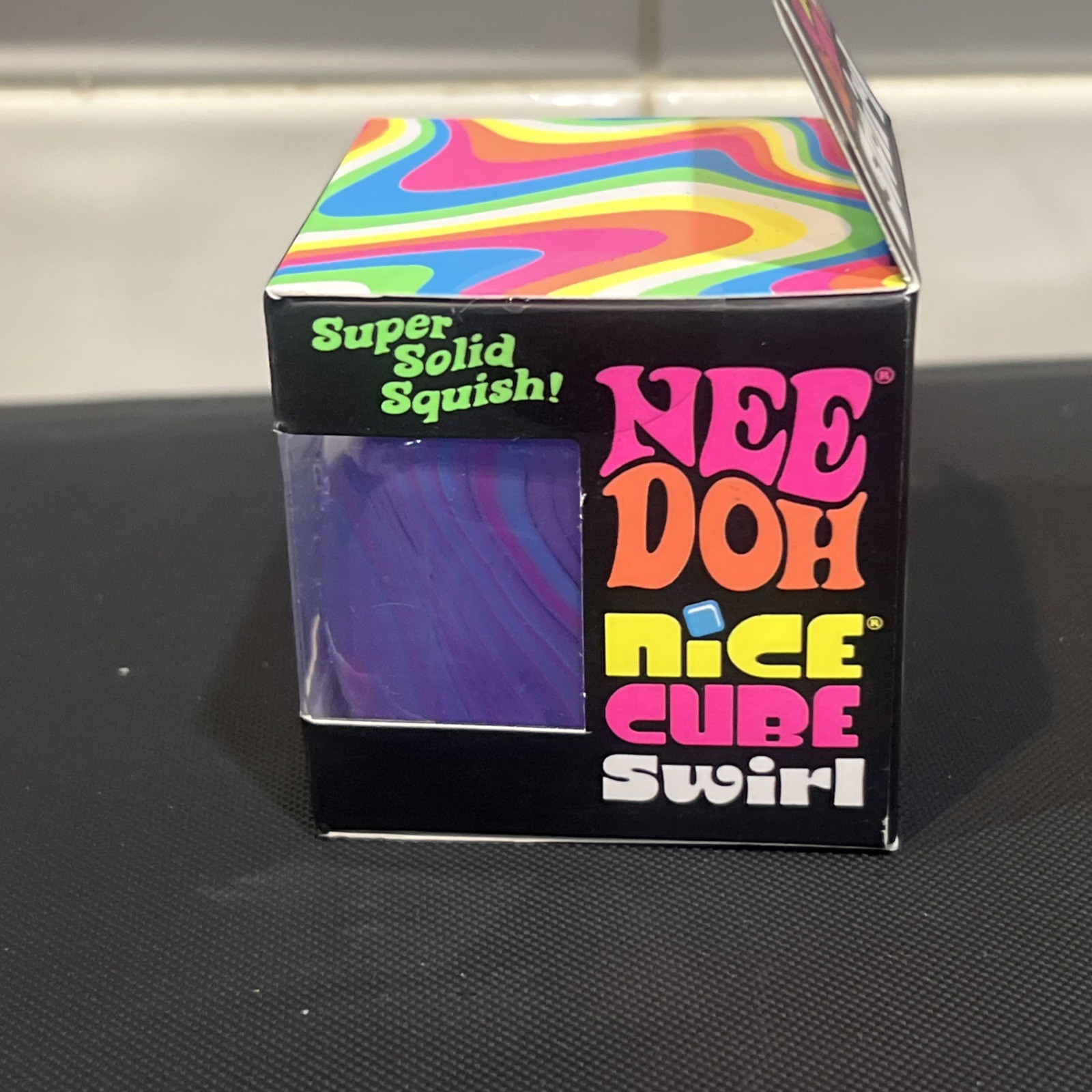 Nee Doh Nice Cube Swirl Super Solid Squish Purple Pink Blue Toy – NEW!!
