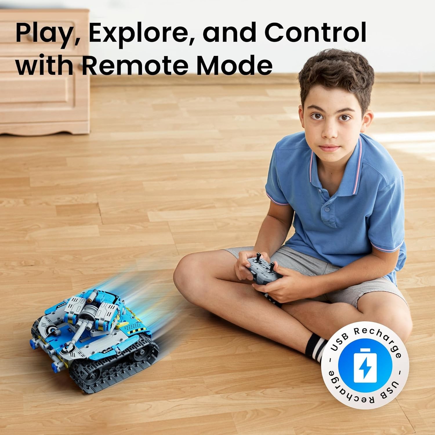 Sillbird STEM Robot Building Kit for Kids 8-12 Remote Control Coding Robotic Toy