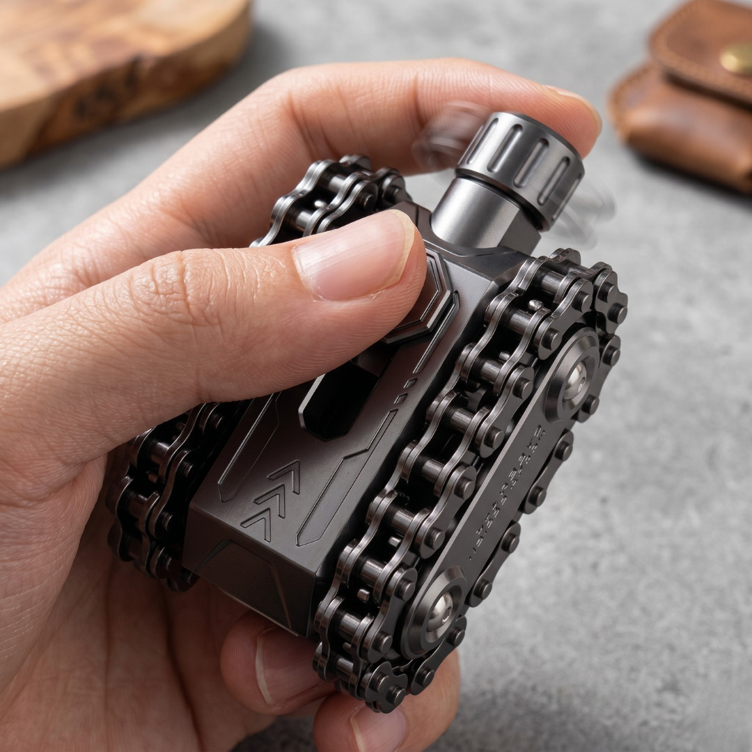 EDC Tank Fidget Toy Ratchet Wheel Magnetic Gear Chain Stress Relief Toy