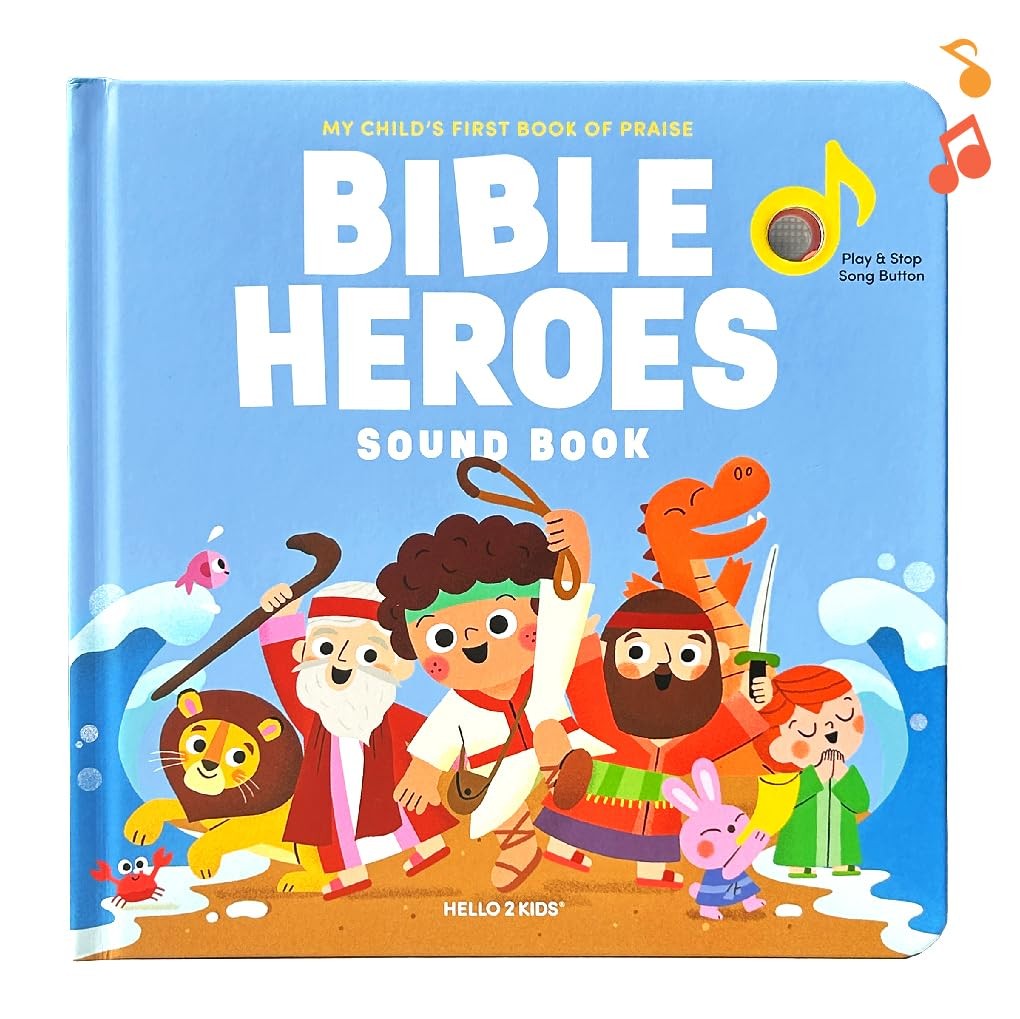 Bible Heroes Christian Sound Books for Kids – 6 Bible Songs for Toddlers – Ch…