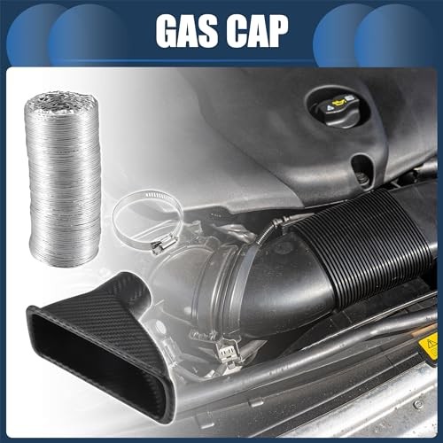 Air Intake Duct, Front Bumper Car Square Brake Air Duct with Extendable