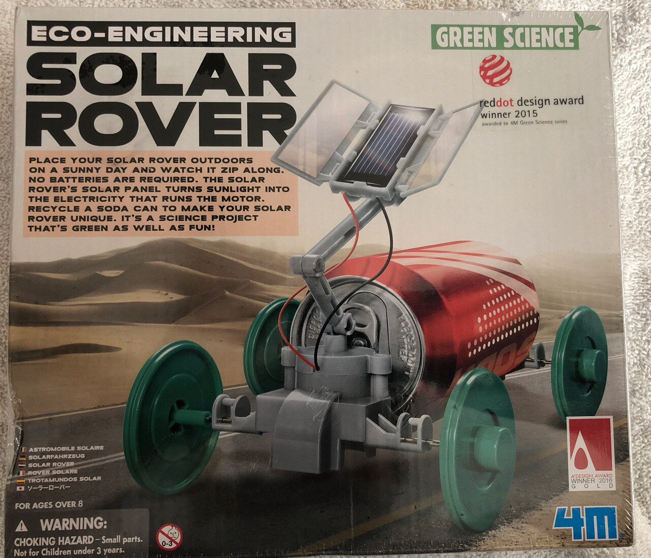 NEW Eco Engineering Solar Rover Green Science Model- Free Shipping!!