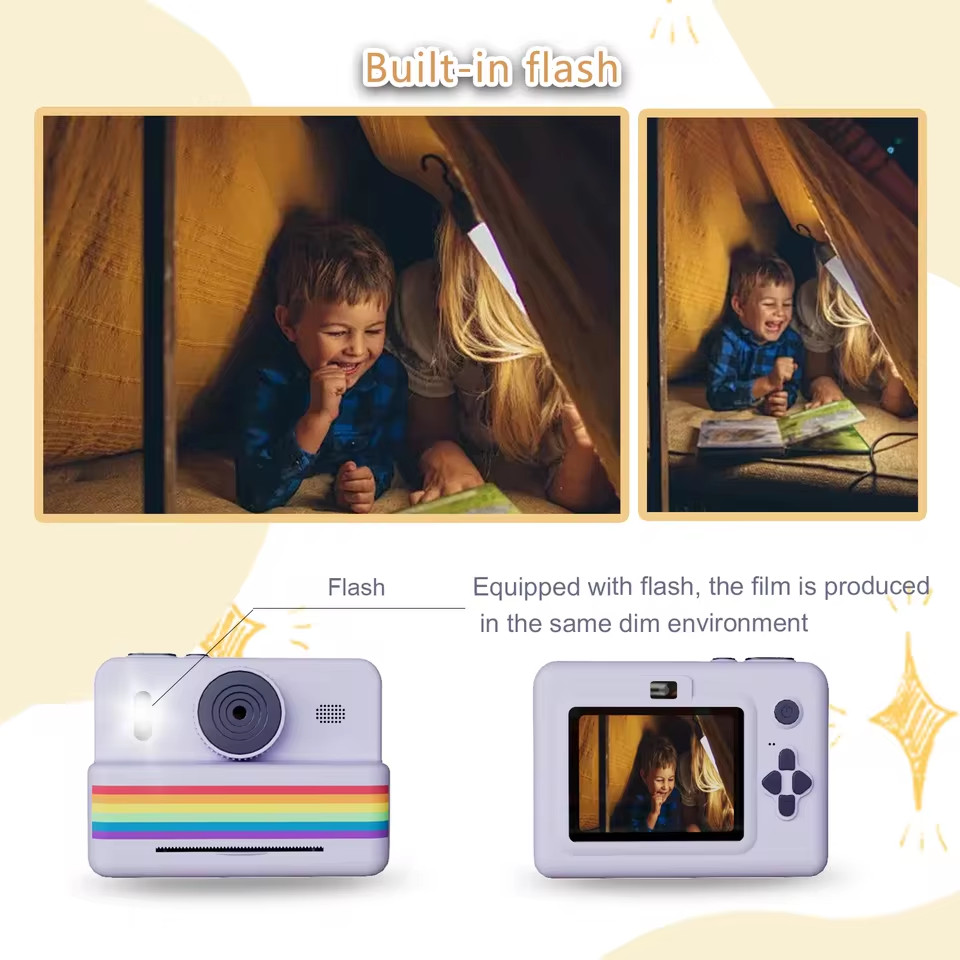 Instant Print Kids Digital Camera For Photography HD Video Camcorder Gifts Toys