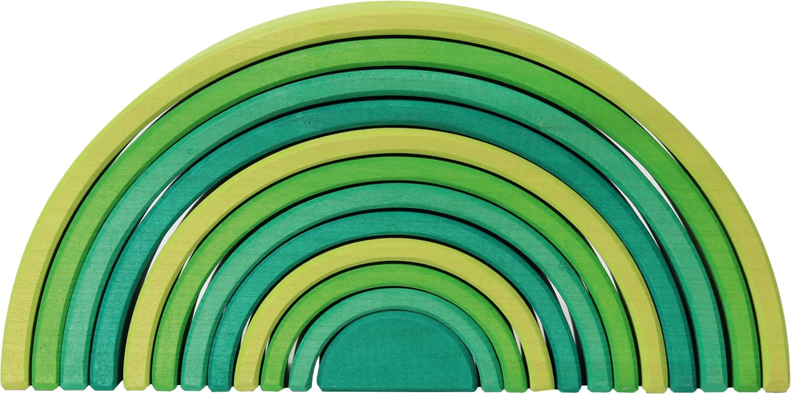 Grimm’s Spiel und Holz Design GRIMMs Large Rainbow Meadow Green, Pack of 12