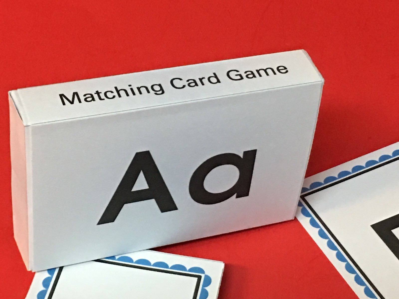Alphabets Matching Cards Game – Cards for Learning Centers – Cards & Box
