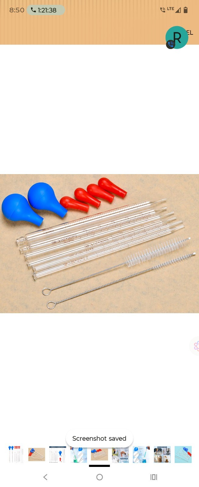 6 Pieces Glass Pipettes 10ml 5ml 3ml 2ml 1ml 0.5ml Glass Graduated Dropper Lab